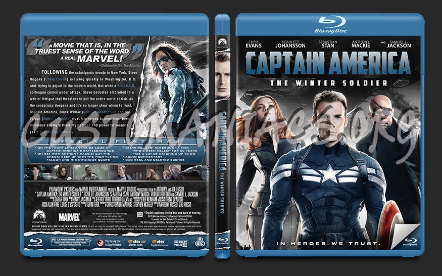 Captain America The Winter Soldier blu-ray cover