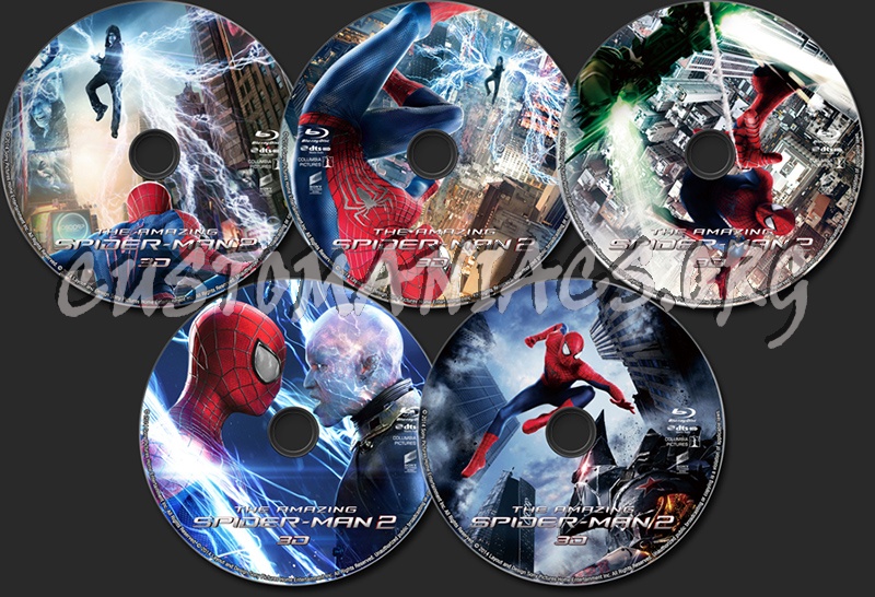 The Amazing Spider-Man 2 (3D) blu-ray label