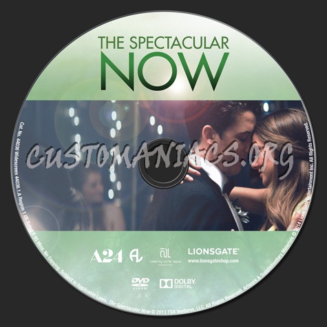 The Spectacular Now dvd label