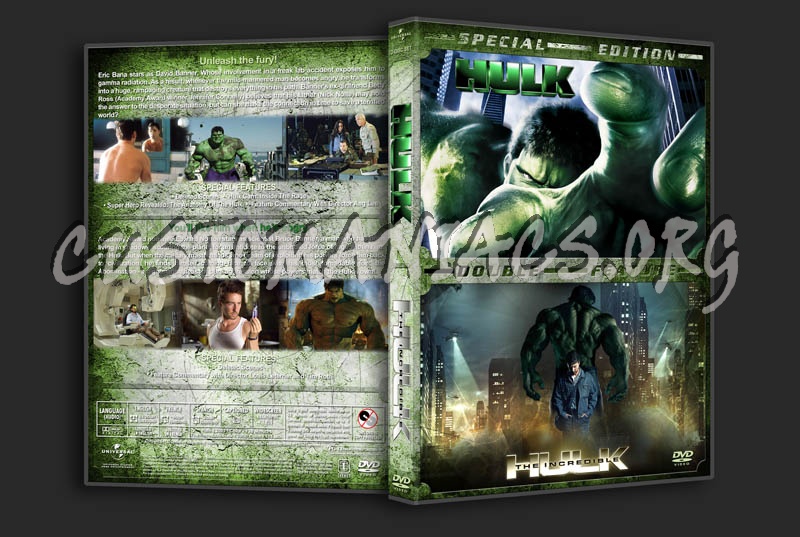 Hulk / The Incredible Hulk Double dvd cover