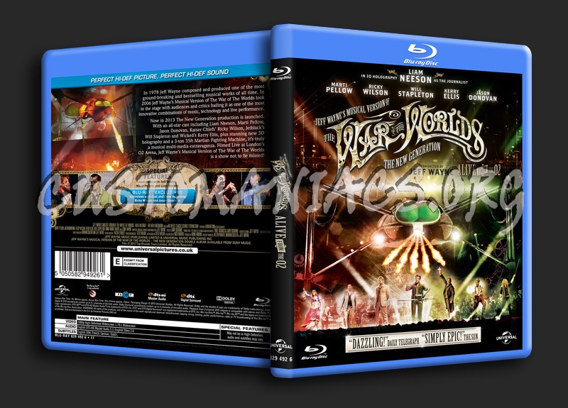 The War of the Worlds Live From the O2 blu-ray cover