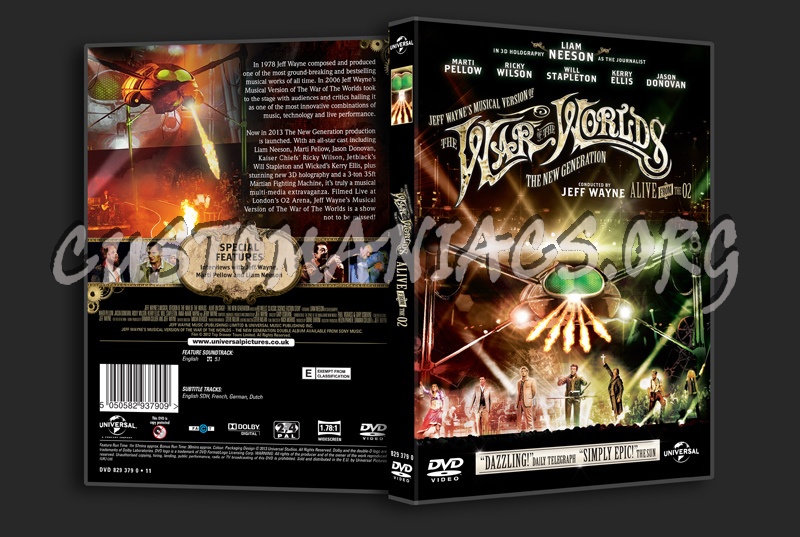 The War of the Worlds Live From the O2 dvd cover