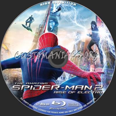 The Amazing Spider-Man 2 (2D+3D) blu-ray label