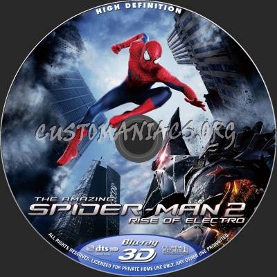 The Amazing Spider-Man 2 (2D+3D) blu-ray label