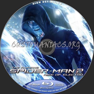 The Amazing Spider-Man 2 (2D+3D) blu-ray label