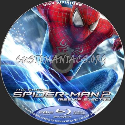 The Amazing Spider-Man 2 (2D+3D) blu-ray label