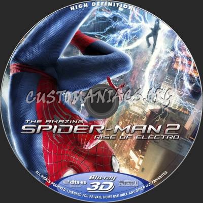 The Amazing Spider-Man 2 (2D+3D) blu-ray label