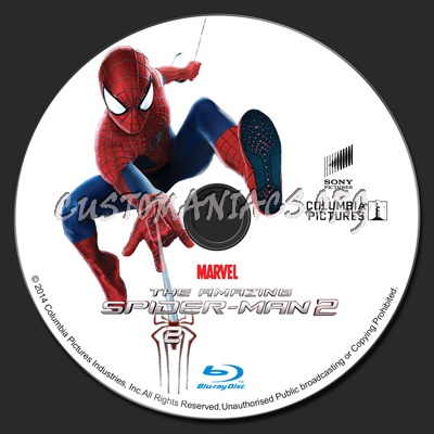 Amazing Spider-man 2 blu-ray label