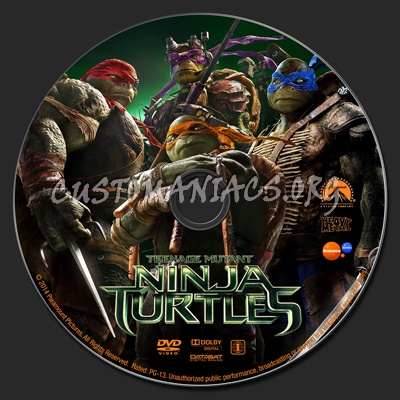 Teenage Mutant Ninja Turtles 2 dvd label