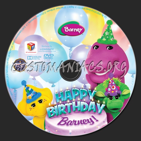 Barney: Happy Birthday Barney! dvd label