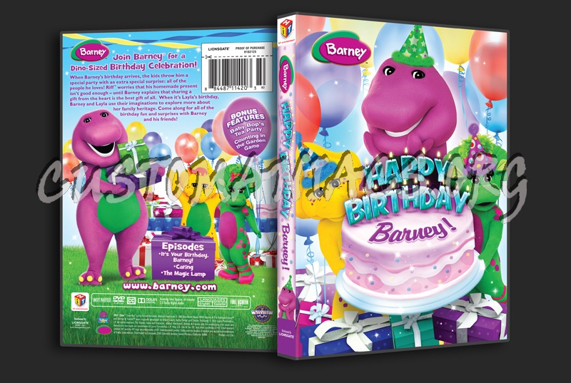 Barney Happy Birthday Barney Dvd Cover Dvd Covers And Labels By