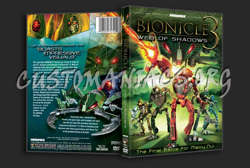 Bionicle 3 Web of Shadows dvd cover