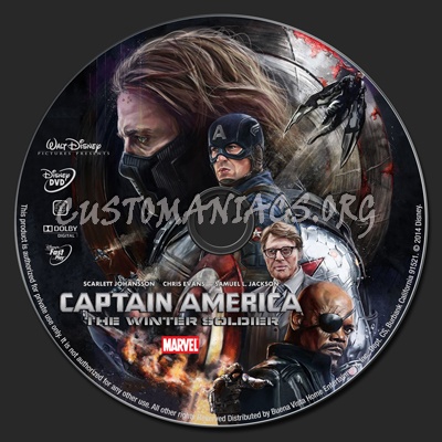 Captain America: The Winter Soldier dvd label