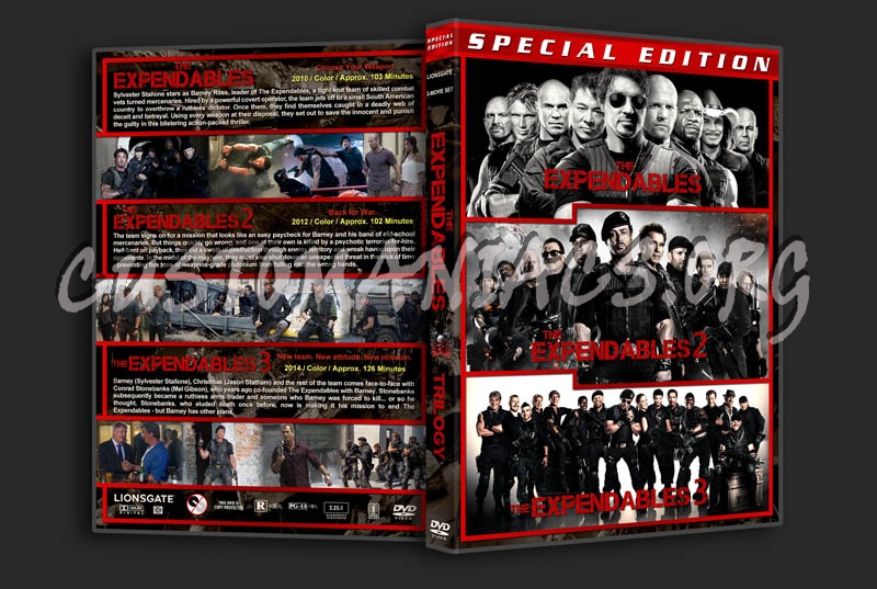 The Expendables Trilogy dvd cover