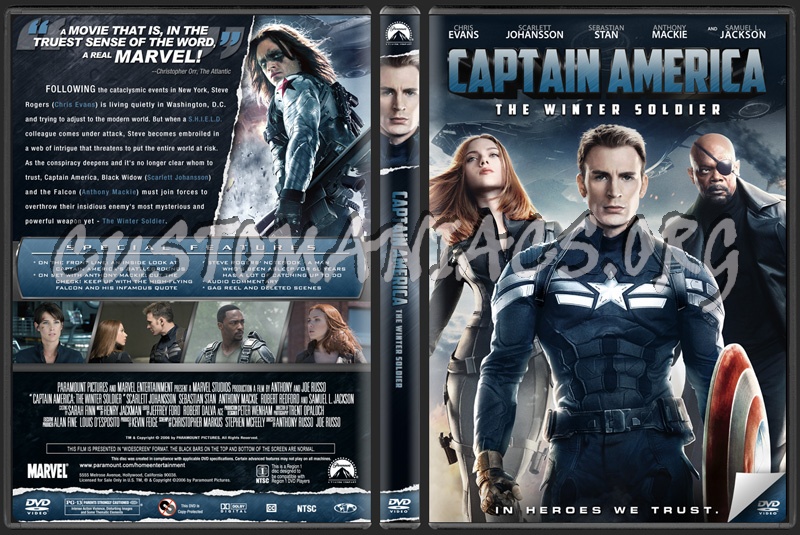 Captain America The Winter Soldier dvd cover