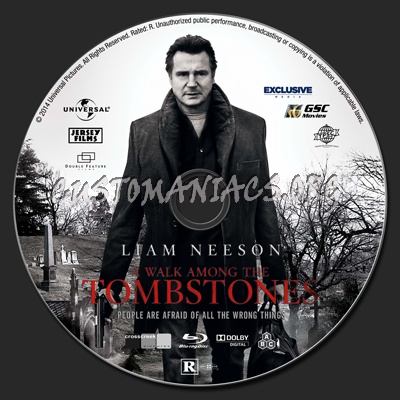 A Walk Among the Tombstones blu-ray label