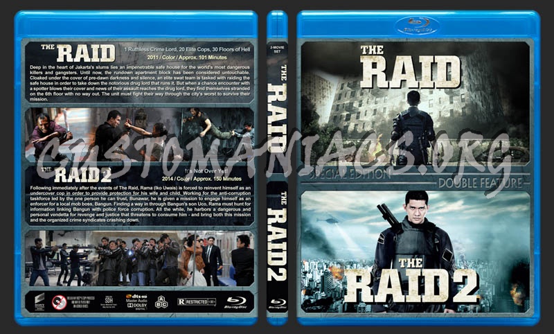 The Raid / The Raid 2 Double blu-ray cover