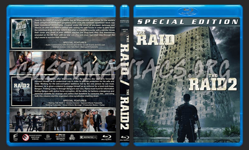 The Raid / The Raid 2 Double blu-ray cover