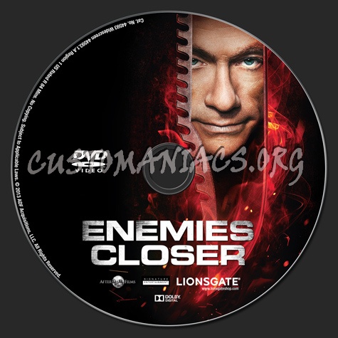 Enemies Closer dvd label