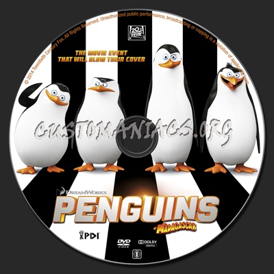 Penguins of Madagascar dvd label