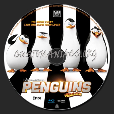 Penguins of Madagascar blu-ray label