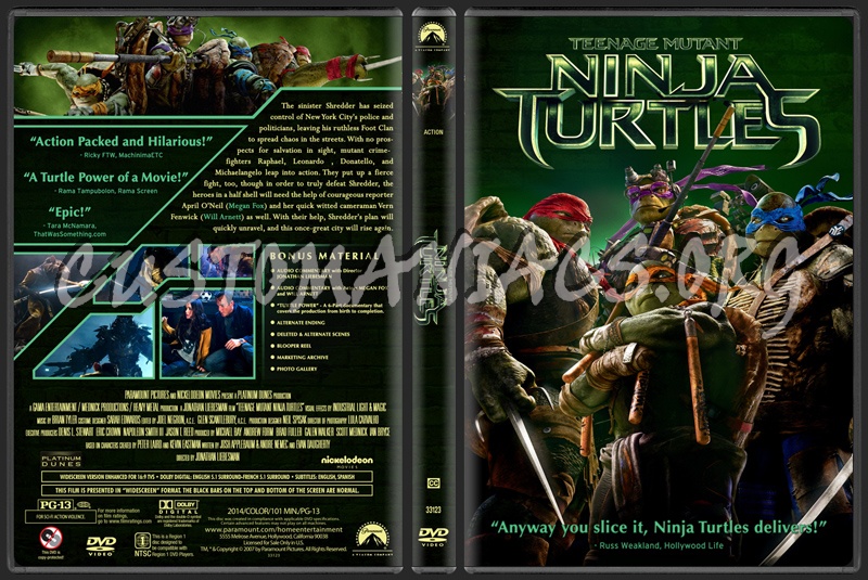 Teenage Mutant Ninja Turtles (2014) dvd cover