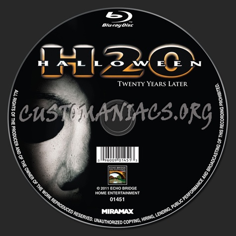 Halloween H20: 20 Years Later blu-ray label