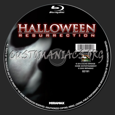 Halloween Resurrection blu-ray label
