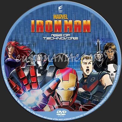 Iron Man: Rise of Technovore dvd label
