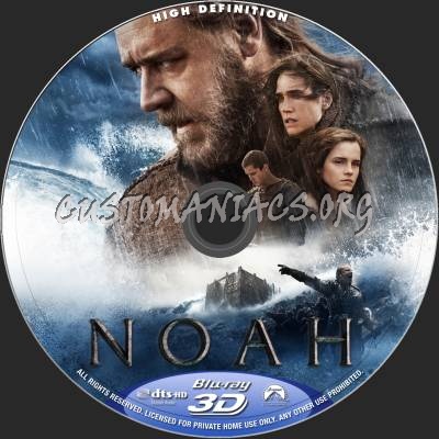 Noah 3D blu-ray label