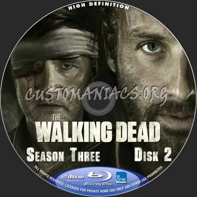 The Walking Dead - Season 3 blu-ray label