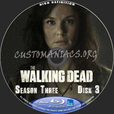 The Walking Dead - Season 3 blu-ray label