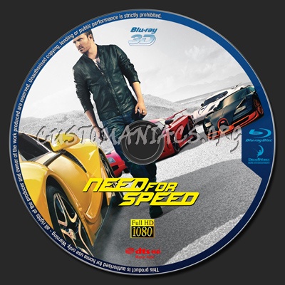 Need for Speed blu-ray 3D blu-ray label