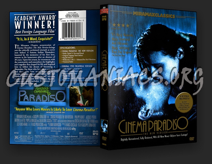 Cinema Paradiso: The New Version dvd cover