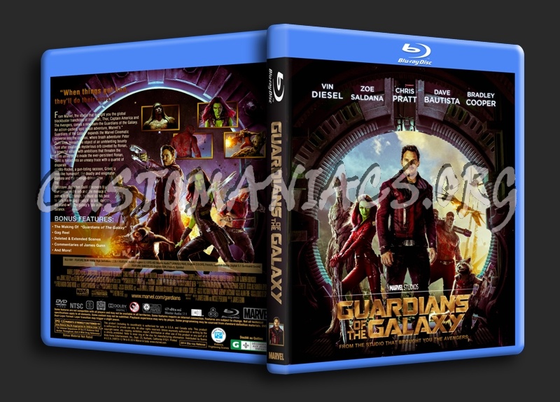 Guardians of The Galaxy blu-ray cover