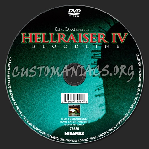 Hellraiser Bloodline dvd label