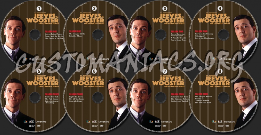 Jeeves & Wooster The Complete Series dvd label
