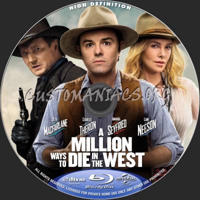 A Million Ways To Die In The West blu-ray label