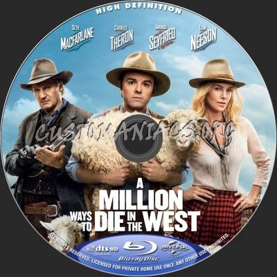 A Million Ways To Die In The West blu-ray label