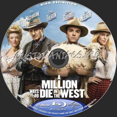 A Million Ways To Die In The West blu-ray label