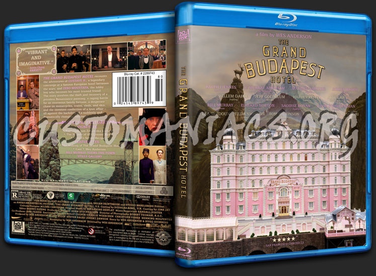 The Grand Budapest Hotel blu-ray cover