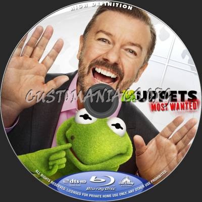 Muppets Most Wanted blu-ray label