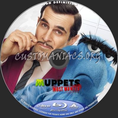 Muppets Most Wanted blu-ray label