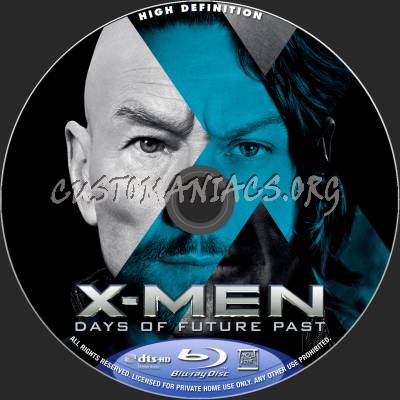 X-Men: Days Of Future Past blu-ray label