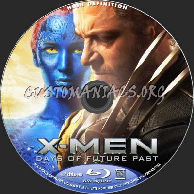 X-Men: Days Of Future Past blu-ray label