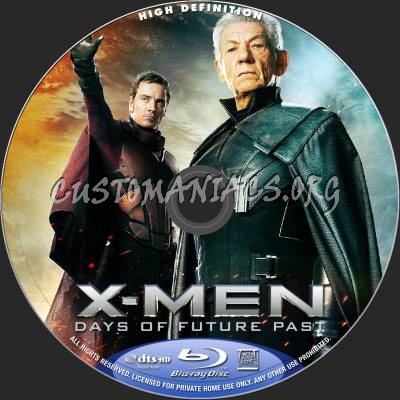 X-Men: Days Of Future Past blu-ray label