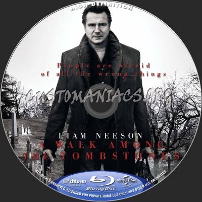 A Walk Among The Tombstones blu-ray label