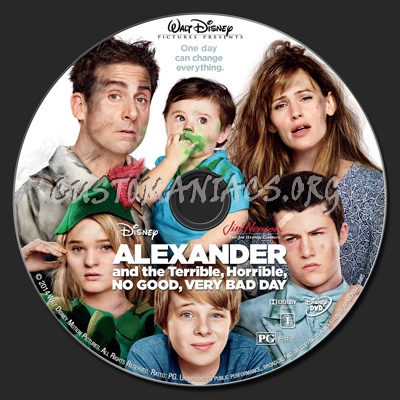 Alexander and the Terrible, Horrible, No Good, Very Bad Day dvd label