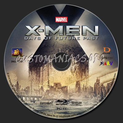 X-Men: Days of Future Past blu-ray label