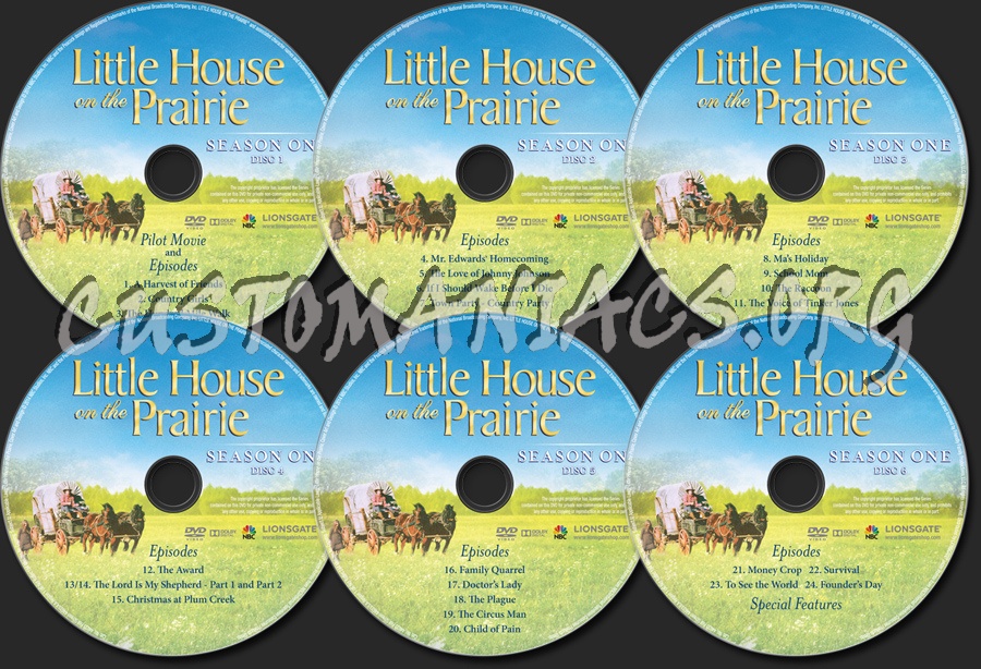 Little House on the Prairie Season 1 dvd label